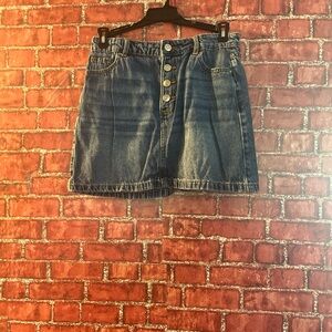 wonder nation Blue Denim Button-Front Skirt (Rm81)